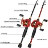 Telescopic Fishing Rod Ultralight 18 1BB Baitcasting Reel 7 2 1 Gear Ratio Max Drag 10kg