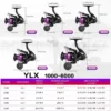 Fishing Rod Reel Set Carbon Fiber Metal Spool 1000 5000 Series Max Drag 10kg 1 8M