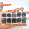 500 Pieces Set Strong Carbon Steel No 3 12 Fishing Hooks Single Circle Fishing Hook Fly Fishing Jip Barbed Carp Hooks Sea Tackle Accessories