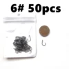500 Pieces Set Strong Carbon Steel No 3 12 Fishing Hooks Single Circle Fishing Hook Fly Fishing Jip Barbed Carp Hooks Sea Tackle Accessories