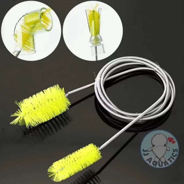 Multi Length Stainless Steel 2M Aquarium Lily Pipe Double Head Cleaning Spring Brush