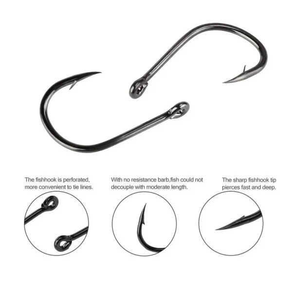 500 Pieces Set Strong Carbon Steel No 3 12 Fishing Hooks Single Circle Fishing Hook Fly Fishing Jip Barbed Carp Hooks Sea Tackle Accessories