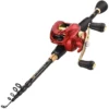 Telescopic Fishing Rod Ultralight 18 1BB Baitcasting Reel 7 2 1 Gear Ratio Max Drag 10kg