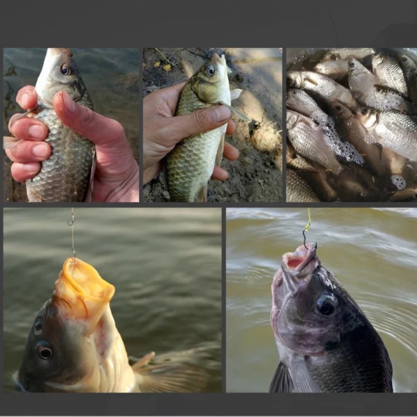 12pcs Fishing Flipping Hook Automatic Anti Running Fish Anti Drop Line Double Barb With Titanium Manganese Alloy Magic Handy