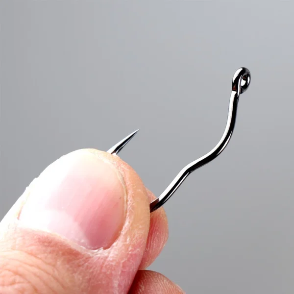 12pcs Fishing Flipping Hook Automatic Anti Running Fish Anti Drop Line Double Barb With Titanium Manganese Alloy Magic Handy